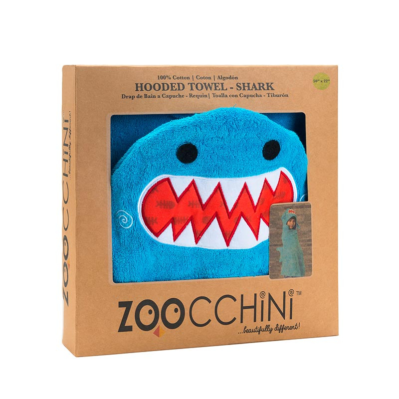 Παιδική Πετσέτα με Κουκούλα Zoocchini Sherman The Shark Home Παιδικά Πόντσο Spitishop