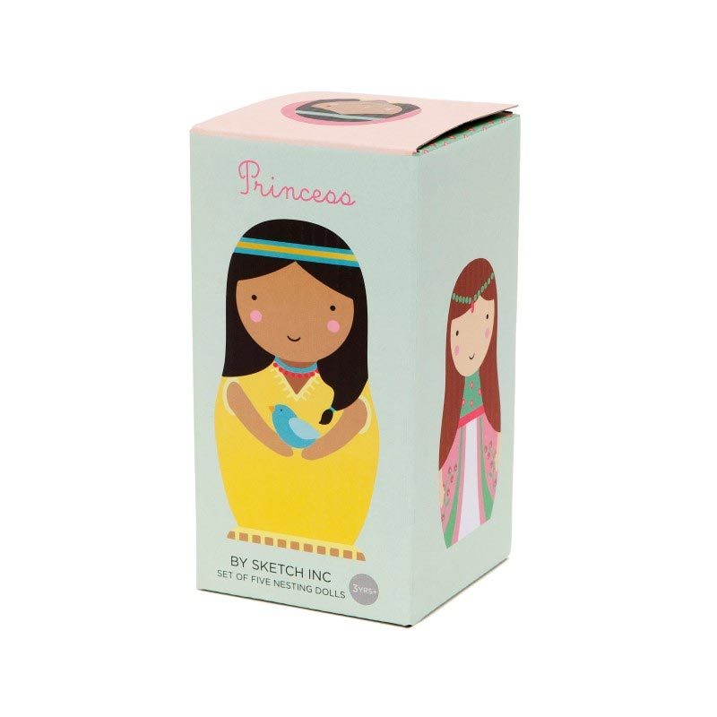 Ξύλινο Παιχνίδι Μπάμπουσκες (Σετ 5Τμχ) Petit Monkey Princess Ptm-Nd3 Home Παιχνίδια Ξύλινα Spitishop