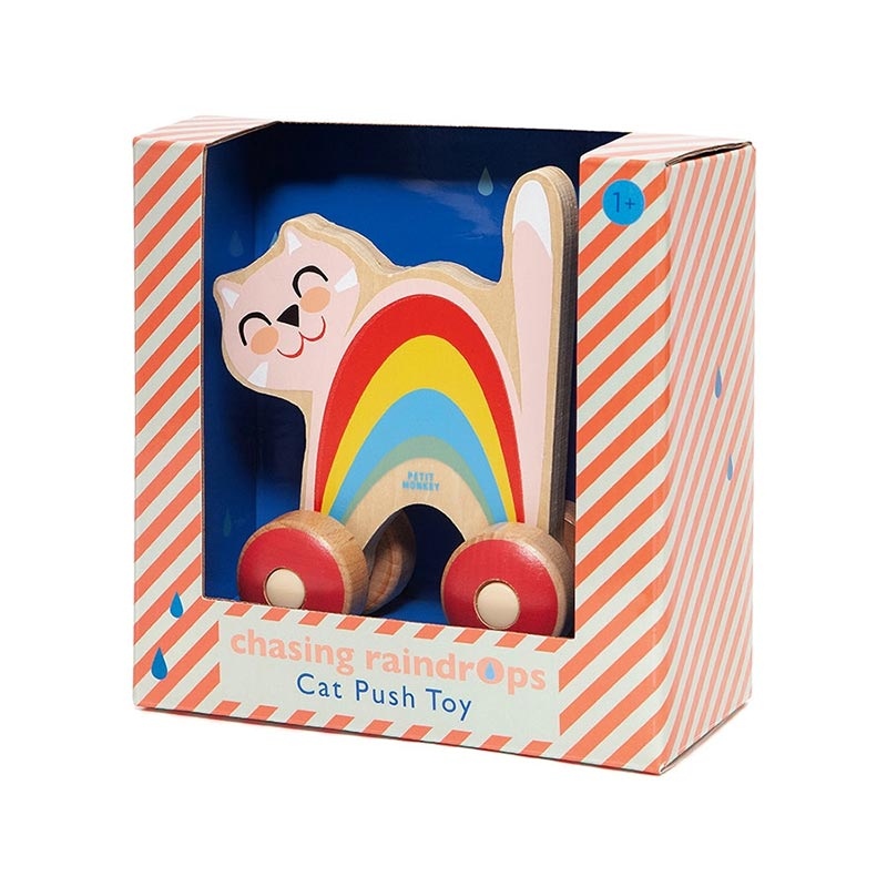 Ξύλινο Παιχνίδι Τρεχαλίτσα Petit Monkey Γατούλα Ptm-Pmwt001 Home Παιχνίδια Ξύλινα Spitishop