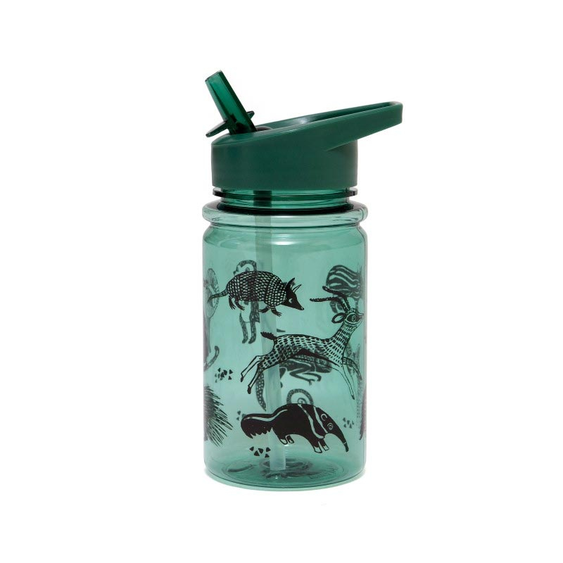 Παγούρι 400Ml με Καλαμάκι Petit Monkey Black Animals Ptm-Db25 Home Παιδικά Είδη Φαγητού & Αξεσουάρ Σερβιρίσματος Spitishop