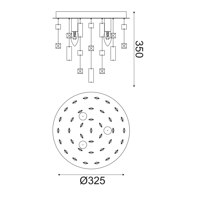 Φωτιστικό Πλαφονιέρα Aca Somer Somer353C Chrome Home Φωτιστικά Οροφής Spitishop