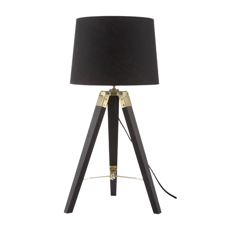 Πορτατίφ Aca Mousse TF17701TBBB Black/Wood