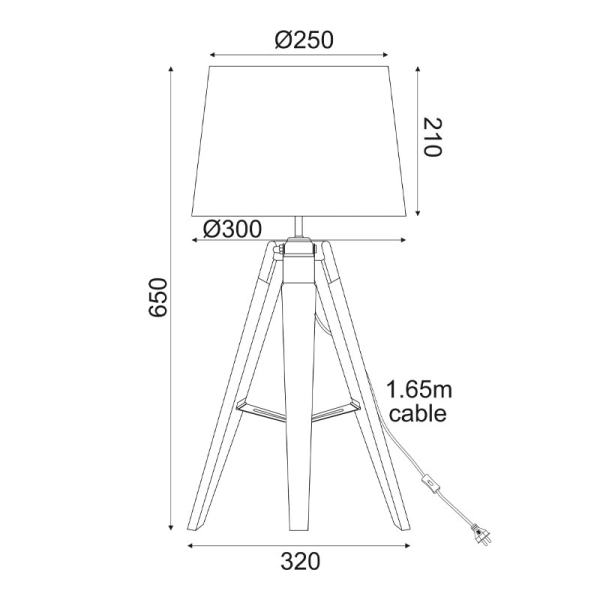 Πορτατίφ Aca Mousse TF17701TWCW White/Wood