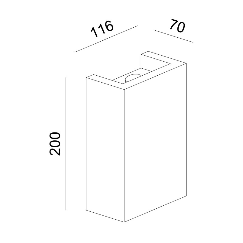 Απλίκα Τοίχου Aca Block G85271W Gypsum Home Φωτιστικά Spitishop