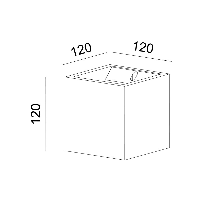 Απλίκα Τοίχου Aca Block Gc85141W Cement Home Φωτιστικά Spitishop