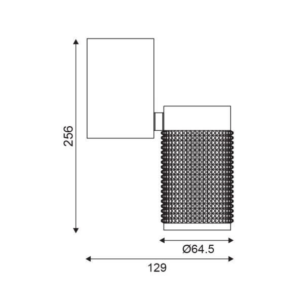 Σποτ Μονόφωτο Aca Megatron 1 YL10C117BK Sand Black