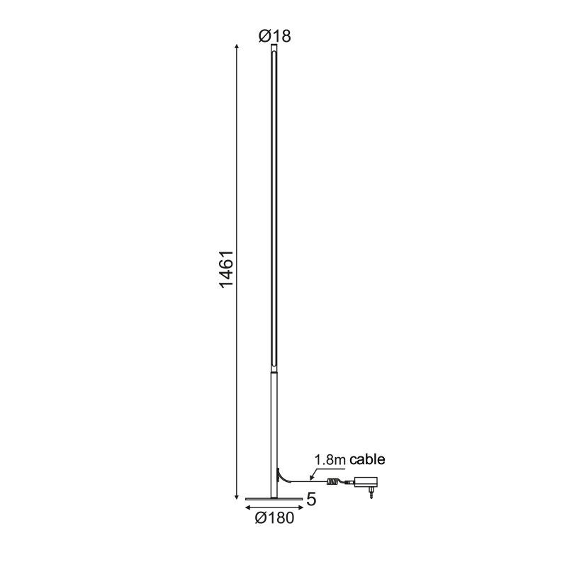 Φωτιστικό Δαπέδου Led Dimmable Aca Avenue Zm16Ledf148Bk Black Home Φωτιστικά Spitishop