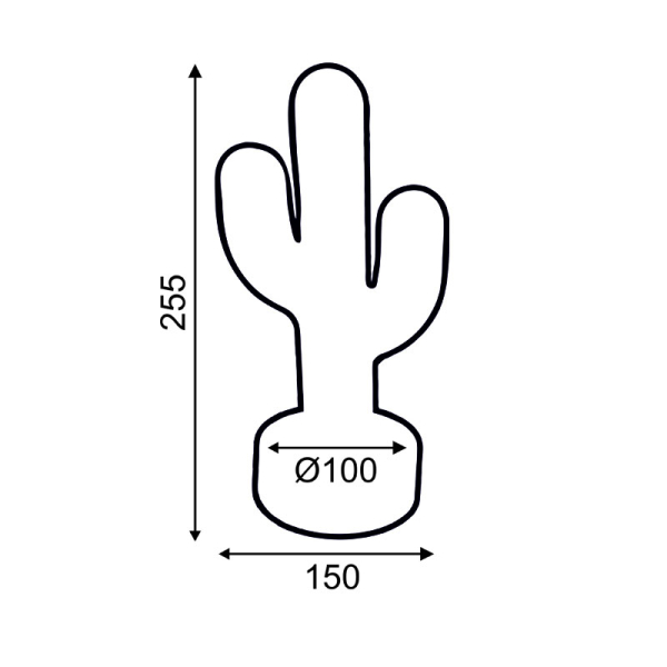 Διακοσμητικό Φωτιστικό Led Aca Cactus X04455315
