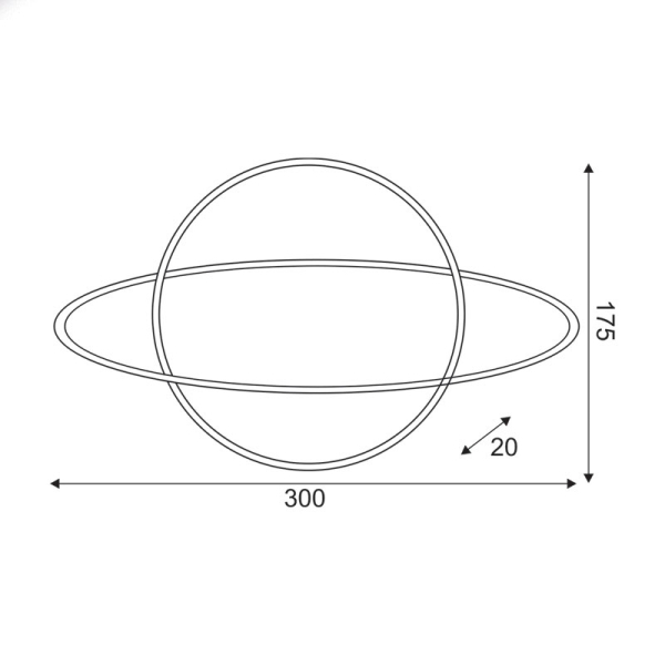 Διακοσμητικό Φωτιστικό Τοίχου LED Aca Planet X041082319 Red/White