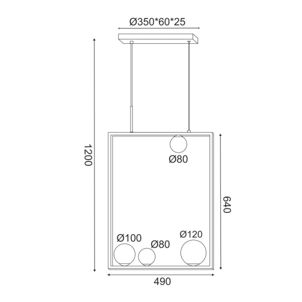 Φωτιστικό Οροφής Πολύφωτο Aca Quadro OD91494PB Black