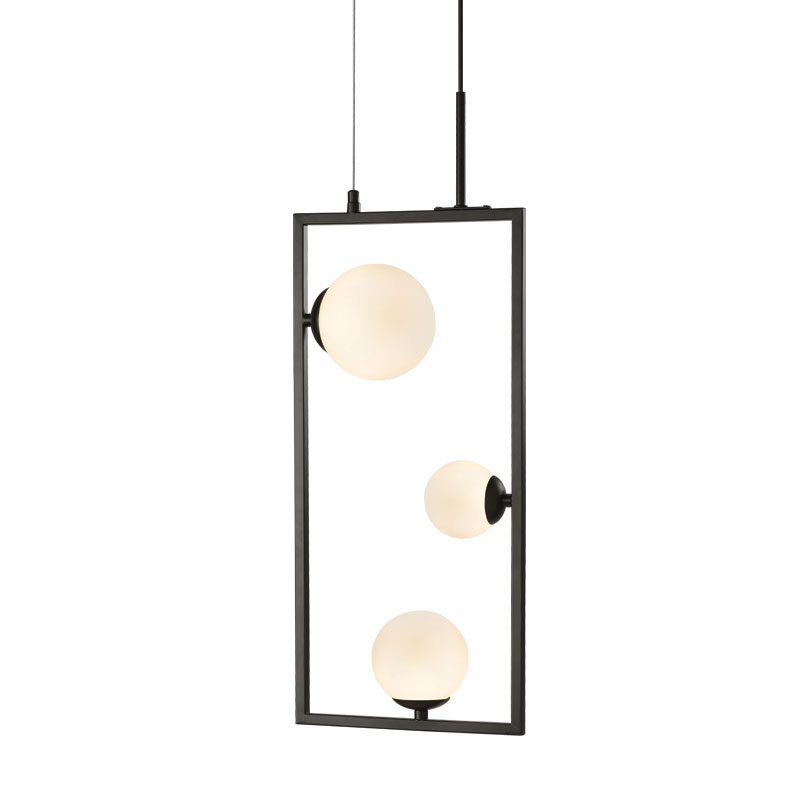 Φωτιστικό Οροφής Τρίφωτο Aca Quadro OD91253PB Black