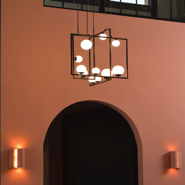 Φωτιστικό Οροφής Τρίφωτο Aca Quadro OD91253PB Black