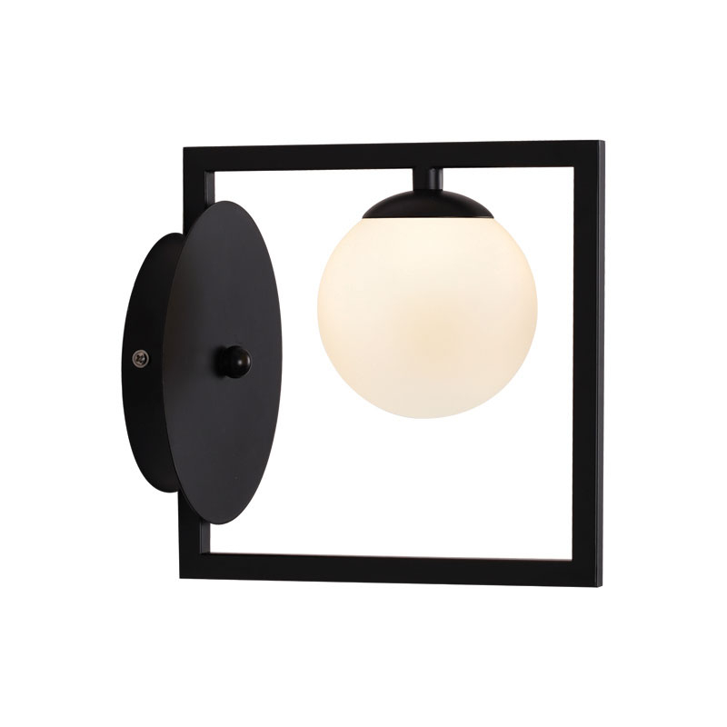 Απλίκα Τοίχου Aca Quadro OD91221W Black