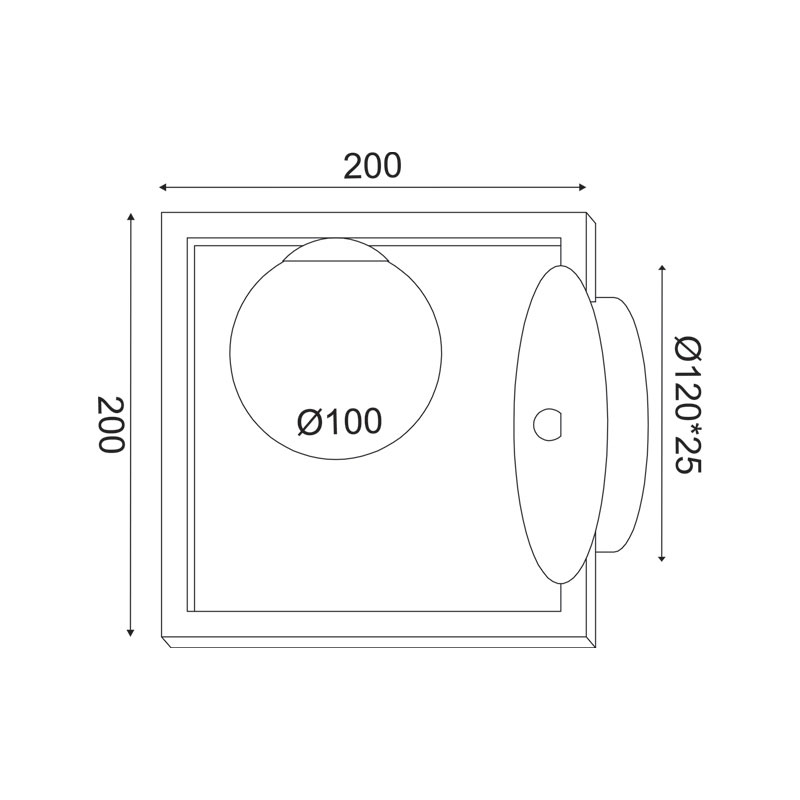 Απλίκα Τοίχου Aca Quadro Od91221W Black Home Φωτιστικά Spitishop