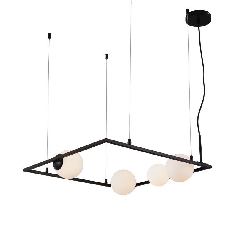 Φωτιστικό Οροφής Πολύφωτο Aca Quadro OD91584PB Black