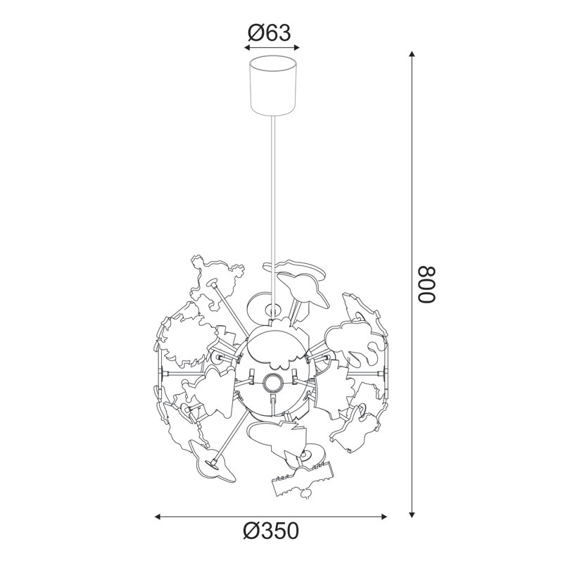 Παιδικό Φωτιστικό Οροφής Πολύφωτο Aca Space Md160224Sp Home Φωτιστικά Παιδικά Spitishop