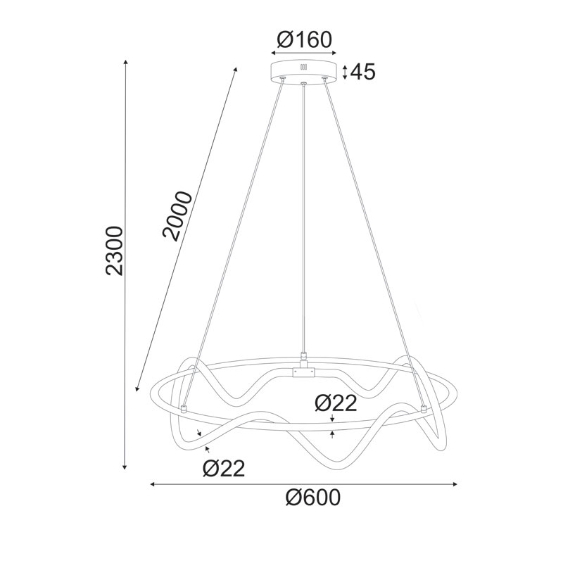 Φωτιστικό Οροφής Led Aca Kyma Zm36Ledp60Bk Black Home Φωτιστικά Spitishop