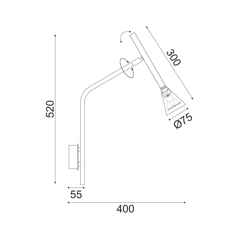 Απλίκα Τοίχου Aca Clouzot Yl22801Wwh White Home Φωτιστικά Spitishop