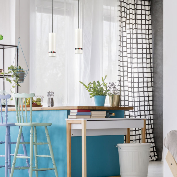 Φωτιστικό Οροφής Μονόφωτο Aca Buttons YL22271PCF White