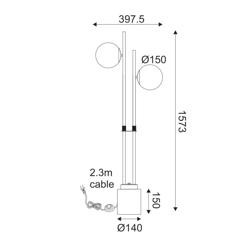 Φωτιστικό Δαπέδου Aca Quadro Ml127022Fbk Black Home Φωτιστικά Spitishop