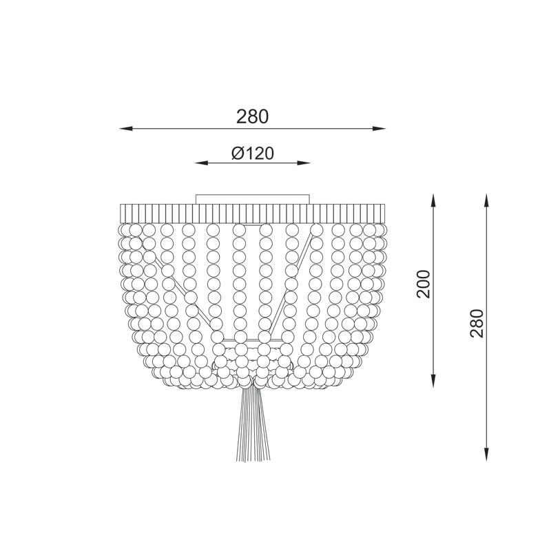 Φωτιστικό Πλαφονιέρα Aca Spetses Ml127051P Wood Rope Home Φωτιστικά Οροφής Spitishop