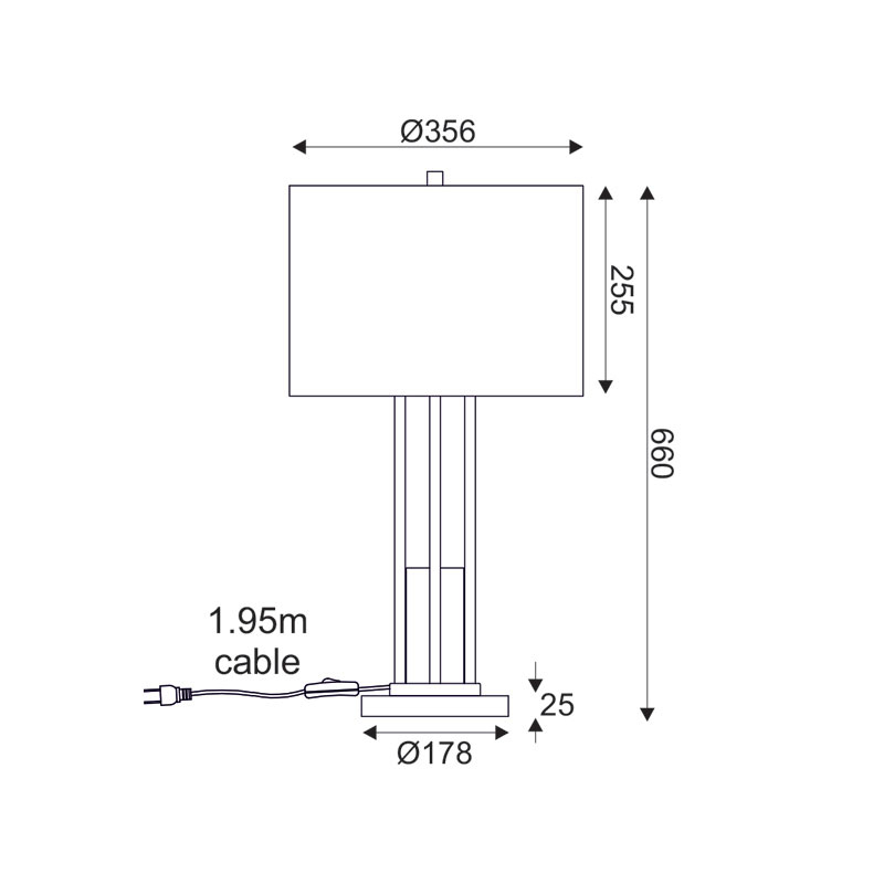 Πορτατίφ Aca Belize Ml127161Tgw Gold Home Φωτιστικά Επιτραπέζια Spitishop