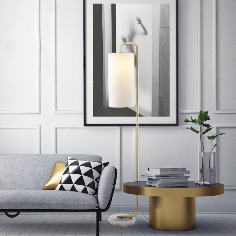 Φωτιστικό Δαπέδου Aca Osaka ML121811F Gold/White φωτογραφία