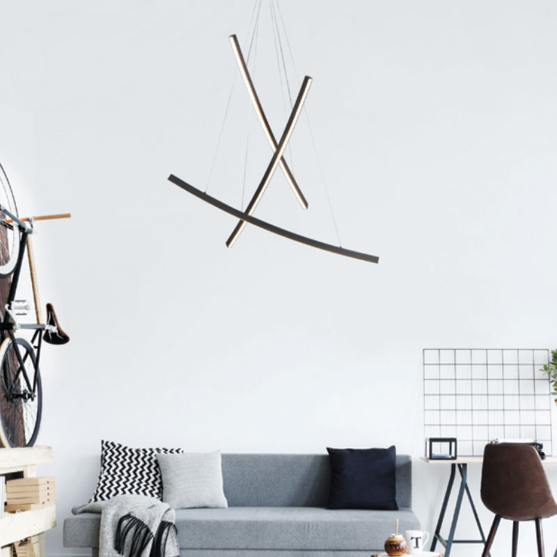 Φωτιστικό Οροφής Τρίφωτο LED Aca Naava YL1723LEDPBK Black