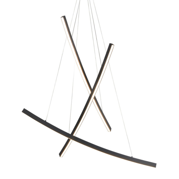 Φωτιστικό Οροφής Τρίφωτο LED Aca Naava YL1723LEDPBK Black