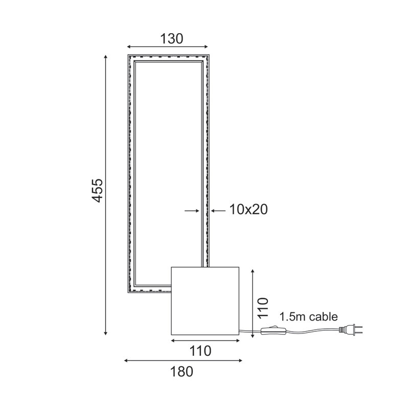 Πορτατίφ Led Aca Aelia Pn30Ledtbk Black Matt Home Φωτιστικά Επιτραπέζια Spitishop