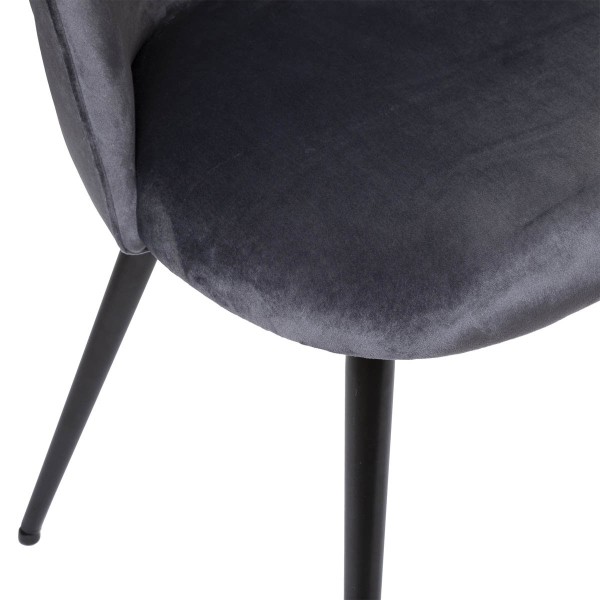 Καρέκλα (52x54x84) A-S Slano Velvet Grey 184908D