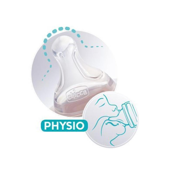 Φυσιολογικές Θηλές Σιλικόνης Μέτριας Ροής 2+Μ (Σετ 2τμχ) Chicco Physio Perfect 5 B50-20323-00