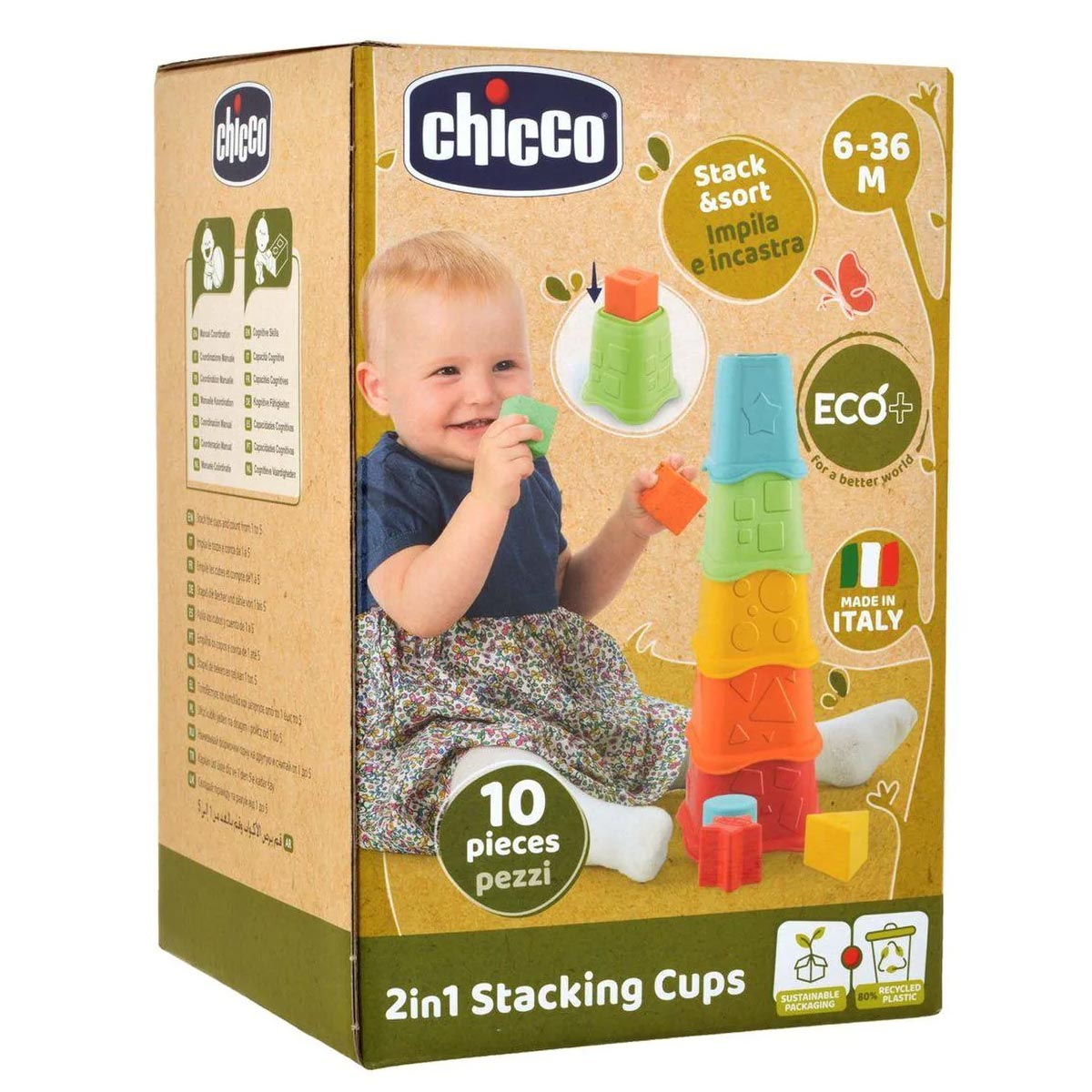 Πυραμίδα Στοίβαξης Chicco Eco + Y02-09373-10 Home Παιχνίδια Δραστηριοτήτων Spitishop