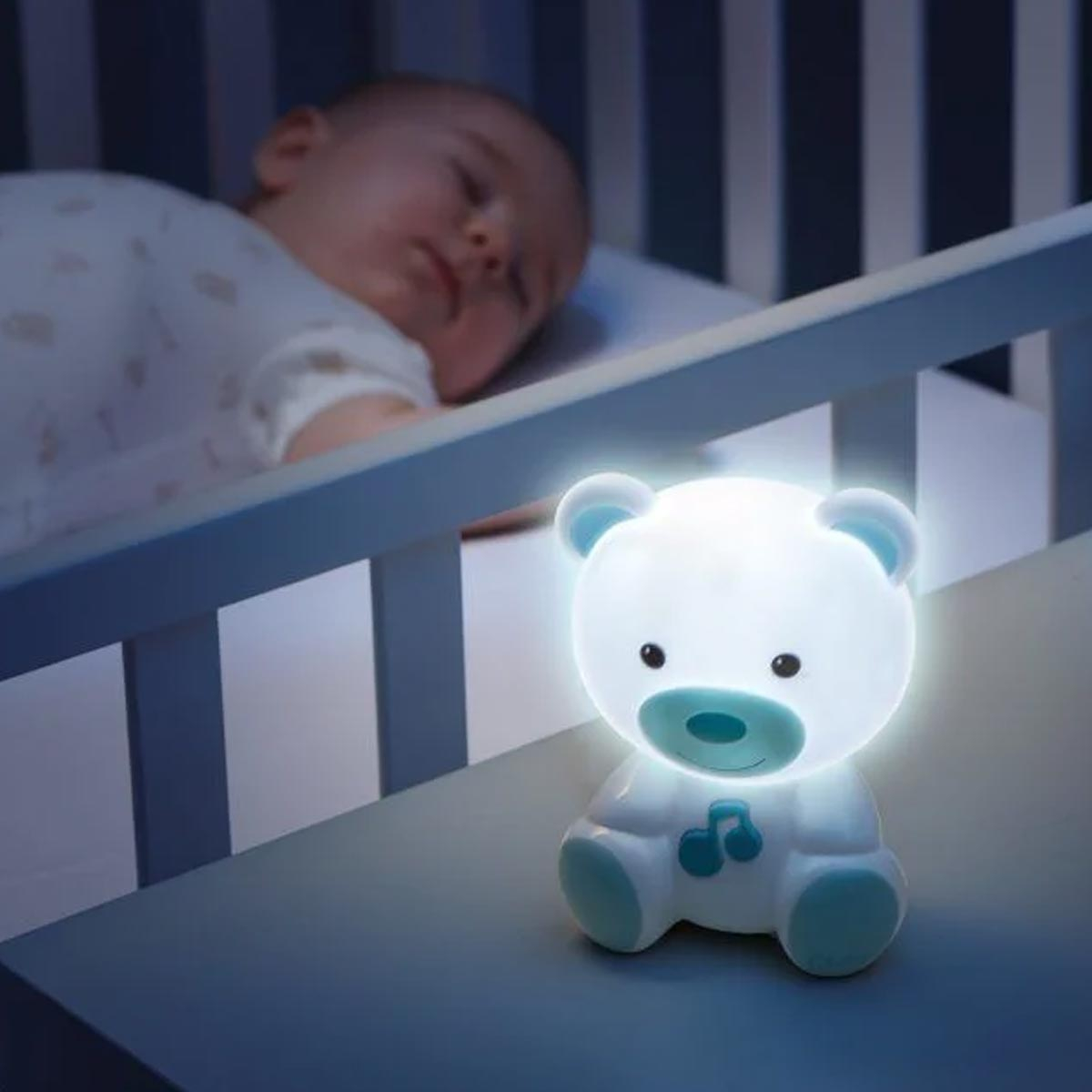 Παιδικό Φωτάκι Νυκτός Led Chicco Αρκουδάκι Y01-09830-20 Μπλε