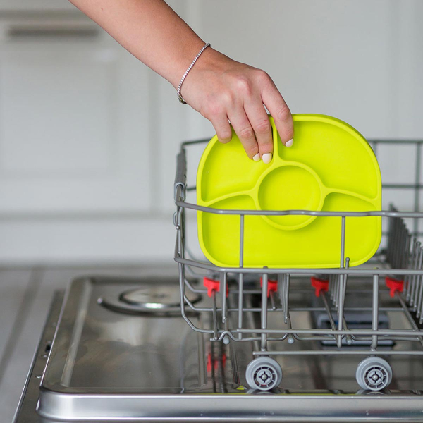 Πιάτο Σιλικόνης Με Χωρίσματα & Κουτάλι Bbluv Yumi B0153-L Green