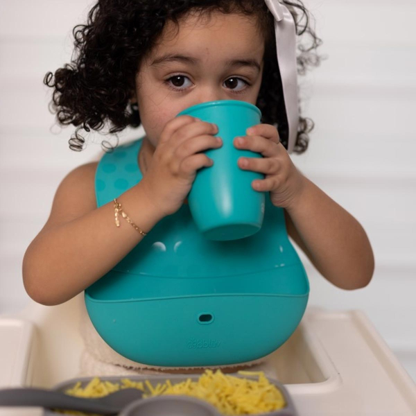 Σαλιάρες Σιλικόνης 4+ Μηνών (21.8x3.2x30.5) & Κουτάλι Σετ 3τμχ Bbluv B0183-A Aqua/Grey