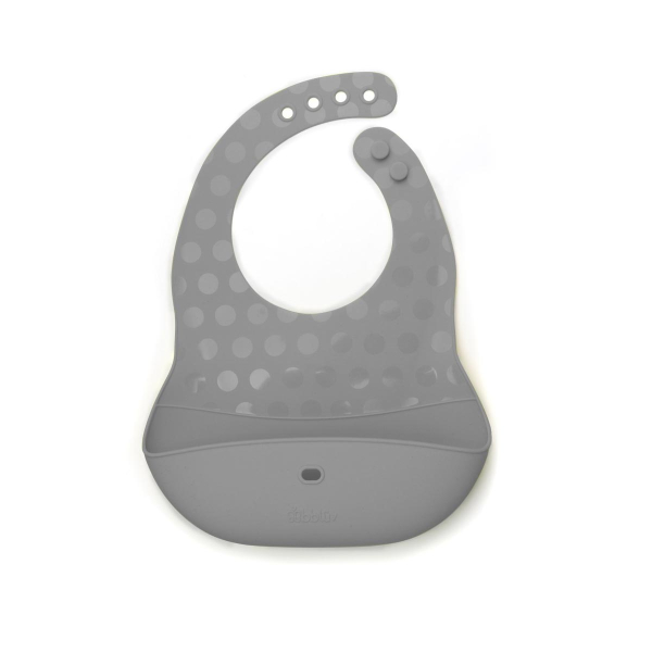 Σαλιάρες Σιλικόνης 4+ Μηνών (21.8x3.2x30.5) & Κουτάλι Σετ 3τμχ Bbluv B0183-L Lime/Grey