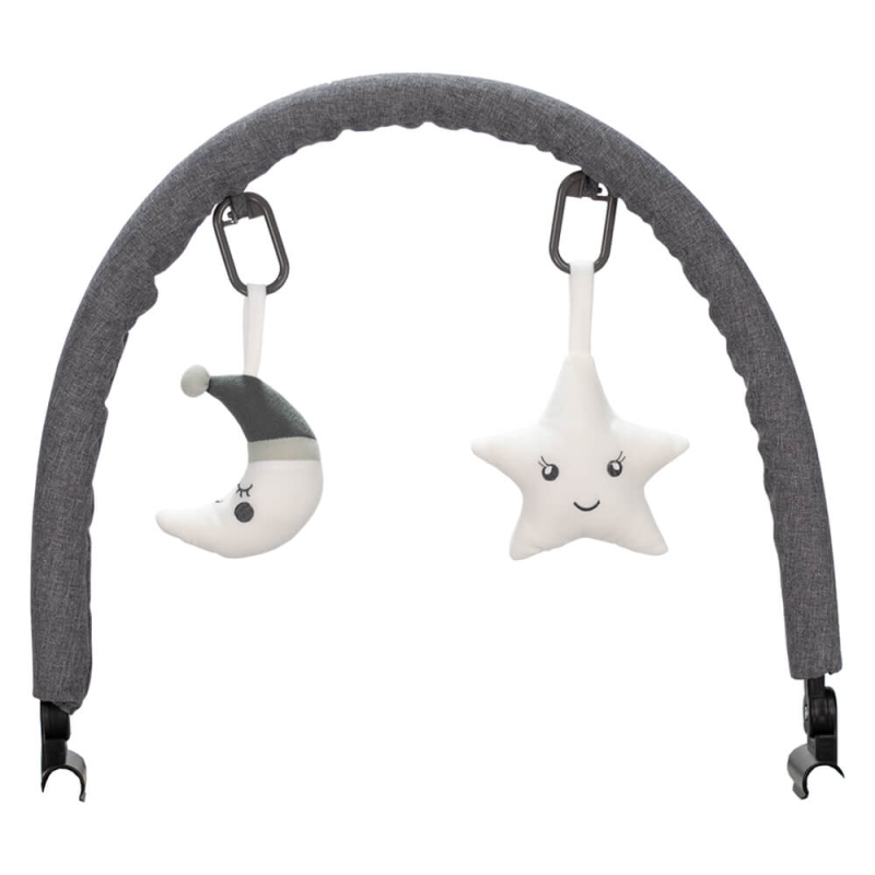 Μπάρα Παιχνιδιών Για Ρηλάξ/Παρκοκρέβατο Bebe Stars Grey 801-186