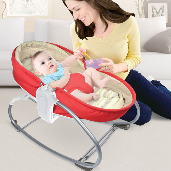 Ρηλάξ Με Δόνηση (0-36 Μηνών/Έως 18kg) Bebe Stars Snooze 3 In 1 Red 324-180