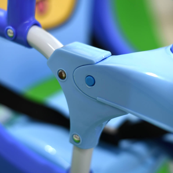 Πτυσσόμενη Κούνια Παιδική (131x80x125) Bebe Stars Cow Blue 021-181