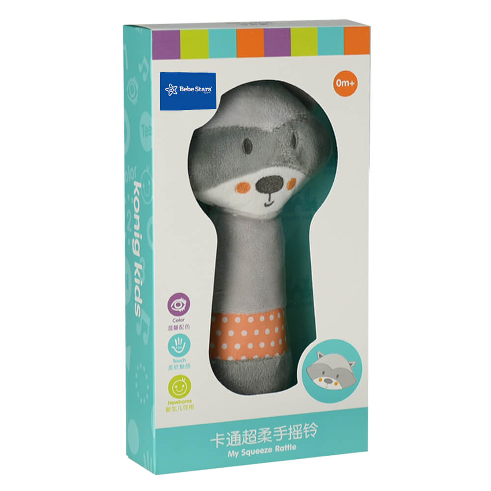 Κουδουνίστρα Bebe Stars Raccoon 858-186 Home Παιχνίδια Κουδουνίστρες Spitishop