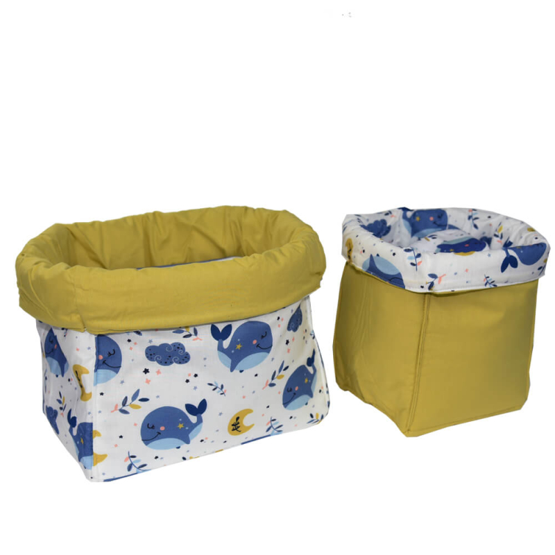 Καλάθια Αποθήκευσης (Σετ 2τμχ) Bebe Stars Whale 301-310