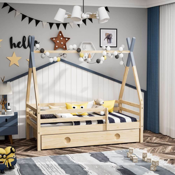 Παιδικό Κρεβάτι Montessori (80x160) Bebe Stars Galaxy 438-05