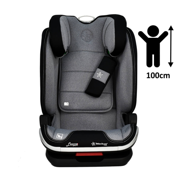 Κάθισμα Αυτοκινήτου ISOfix (100-150εκ. Ύψος) Bebe Stars Leon Plus i-Size Grey 944-186