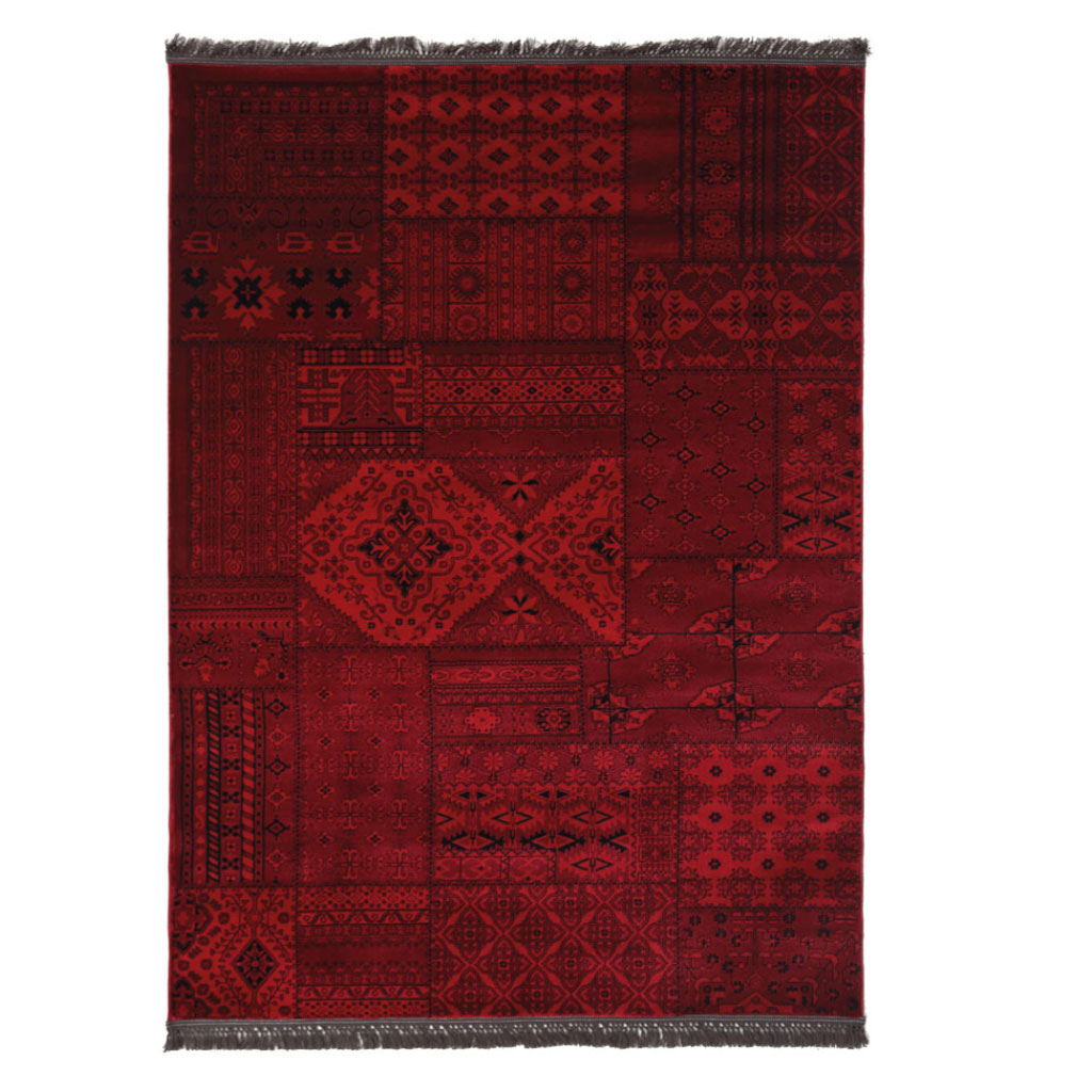 Χαλιά Κρεβατοκάμαρας (Σετ 3τμχ) Royal Carpet Afgan 7675A D.Red 218716