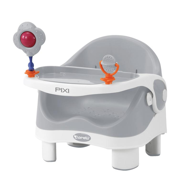 Φορητό Καθισματάκι Φαγητού (6-36 Μηνών/Έως 15kg) Lorelli Twinkle 1010028 Pixi Grey & White