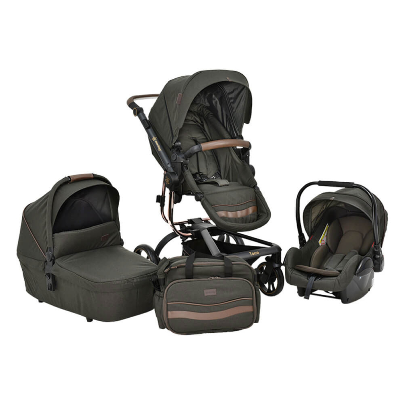 Πολυκαρότσι 3 Σε 1 (0-48 Μηνών/ Έως 22kg) Bebe Stars Torro 3 In 1 Graphite 360T-189