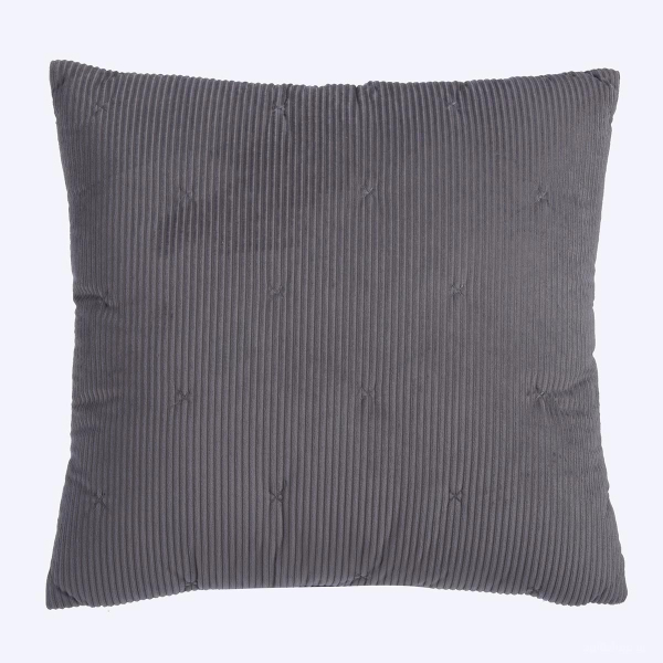 Διακοσμητικό Μαξιλάρι Κοτλέ (45x45) Nef-Nef Homeware Elements Kotler Anthracite