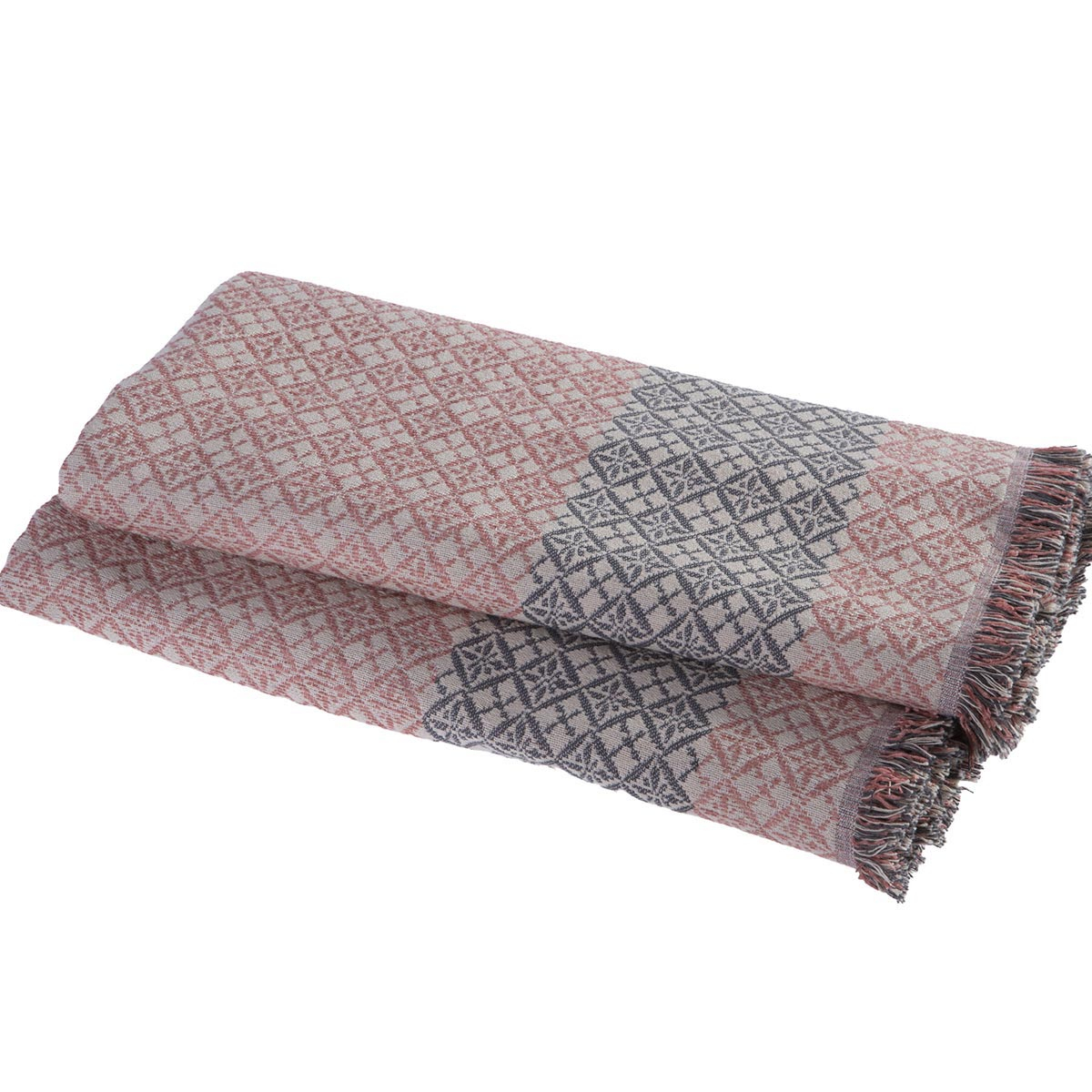 Ριχτάρι Καναπέ Διθέσιου (170X250) Nef-Nef Homeware Quaver Pink Home Λευκά Είδη Σαλονιού Ριχτάρια Spitishop