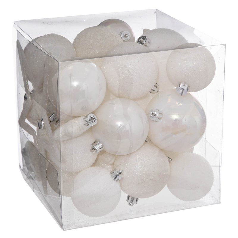 Χριστουγεννιάτικες Μπάλες (Σετ 35τμχ) A-S White 184169